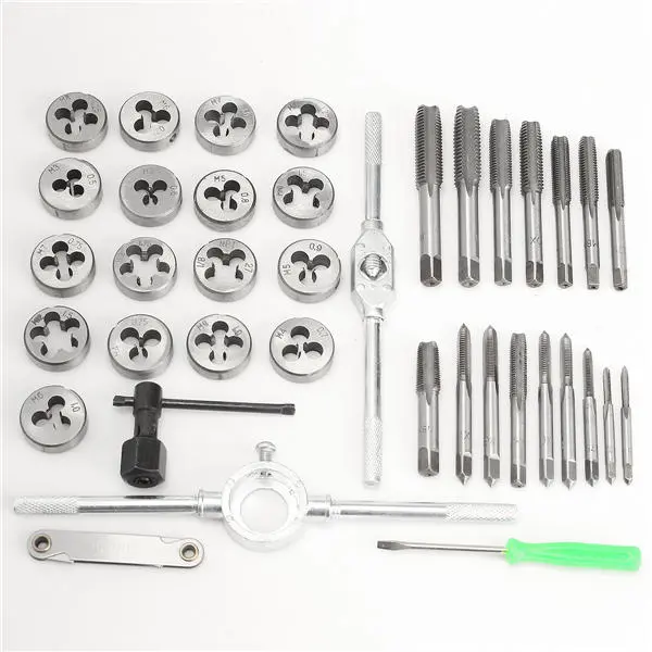 Metric Tap and Die Set M3-M12 - 40Pcs Alloy Metal Hand Tools for Nuts & Bolts - Image 4
