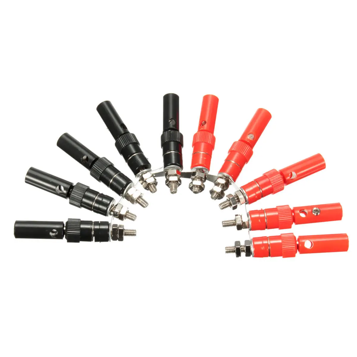 DANIU 30 Pairs 4mm Banana Plug Connectors - Red & Black for Instruments & Tools - Image 2