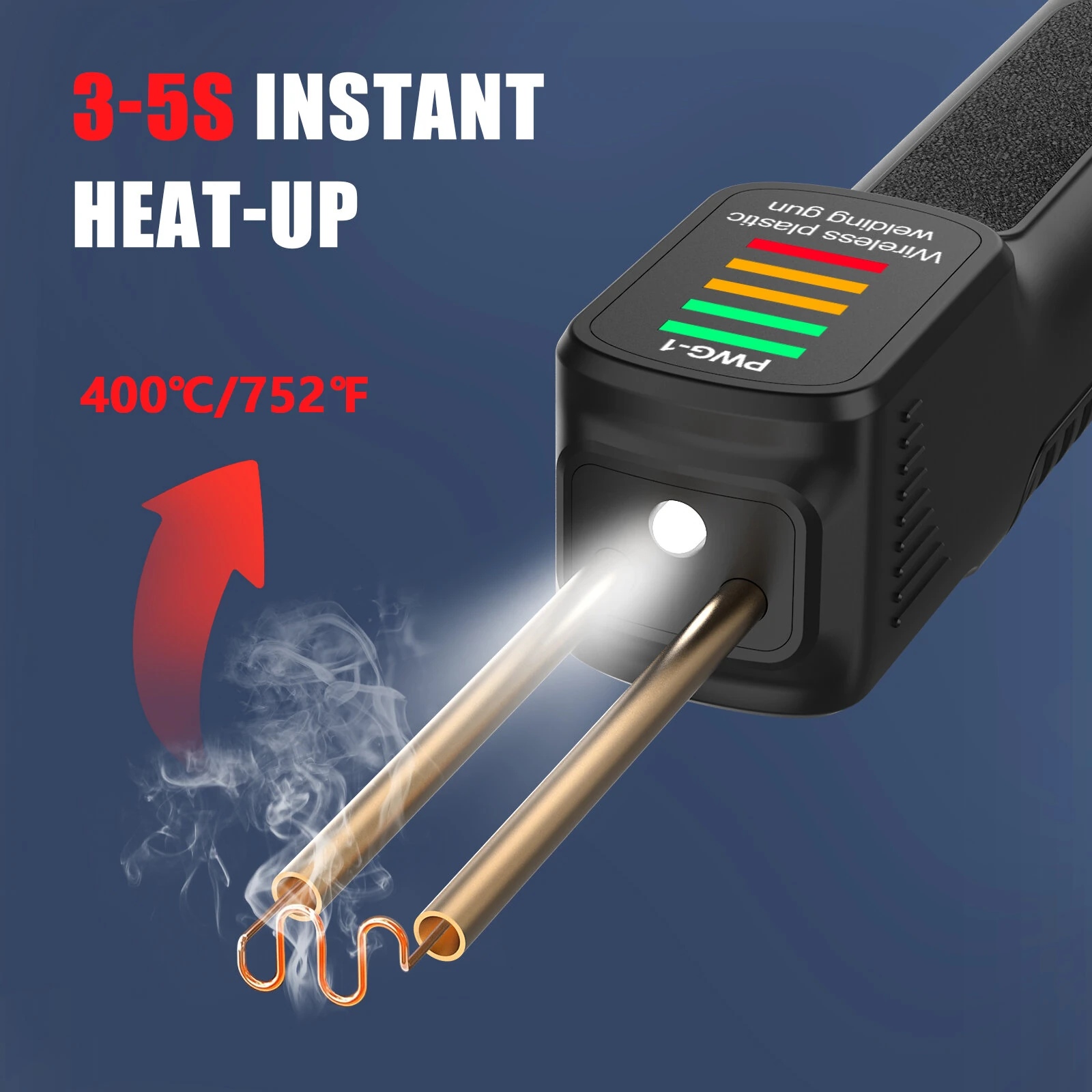 PWG-1 Cordless Plastic Welder | 300W 2600mAh Battery | Heats in 3-5s for Crack Repair - Image 3