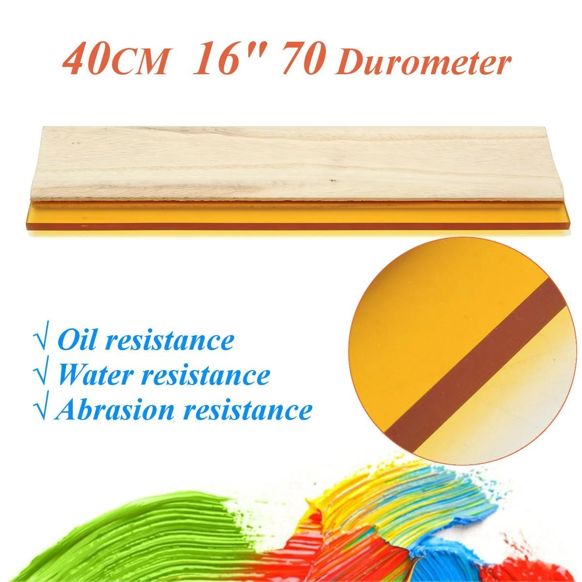 40cm Silk Screen Printing Squeegee - 15.7 Inch Urethane Blade for Ink Scraper - Image 5