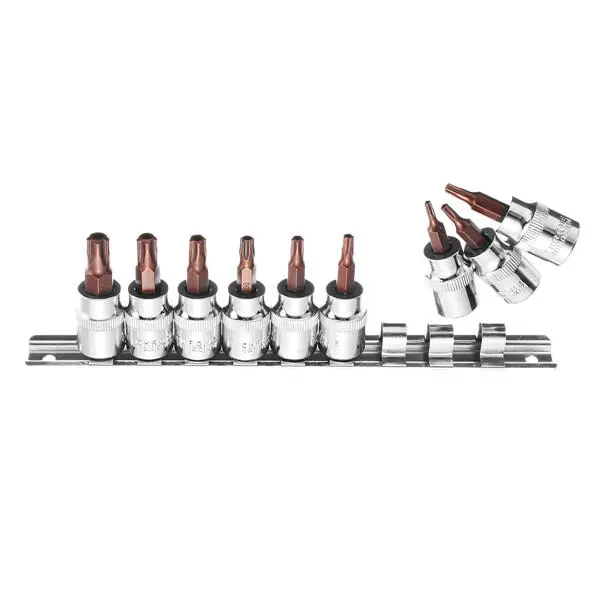 9Pcs 3/8 Drive Torx Socket Set - T10 to T50 Five Angle Screwdriver Bits - Image 5