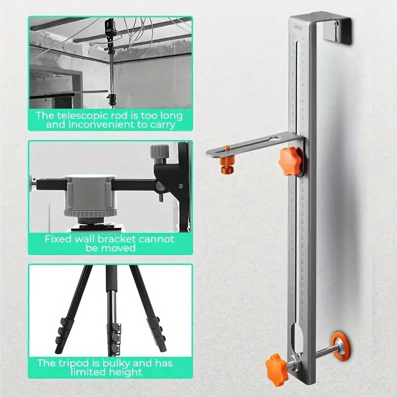 RUITOOL Metal Laser Level Bracket - Wall & Ceiling Mount - Adjustable Stainless Steel - Image 2