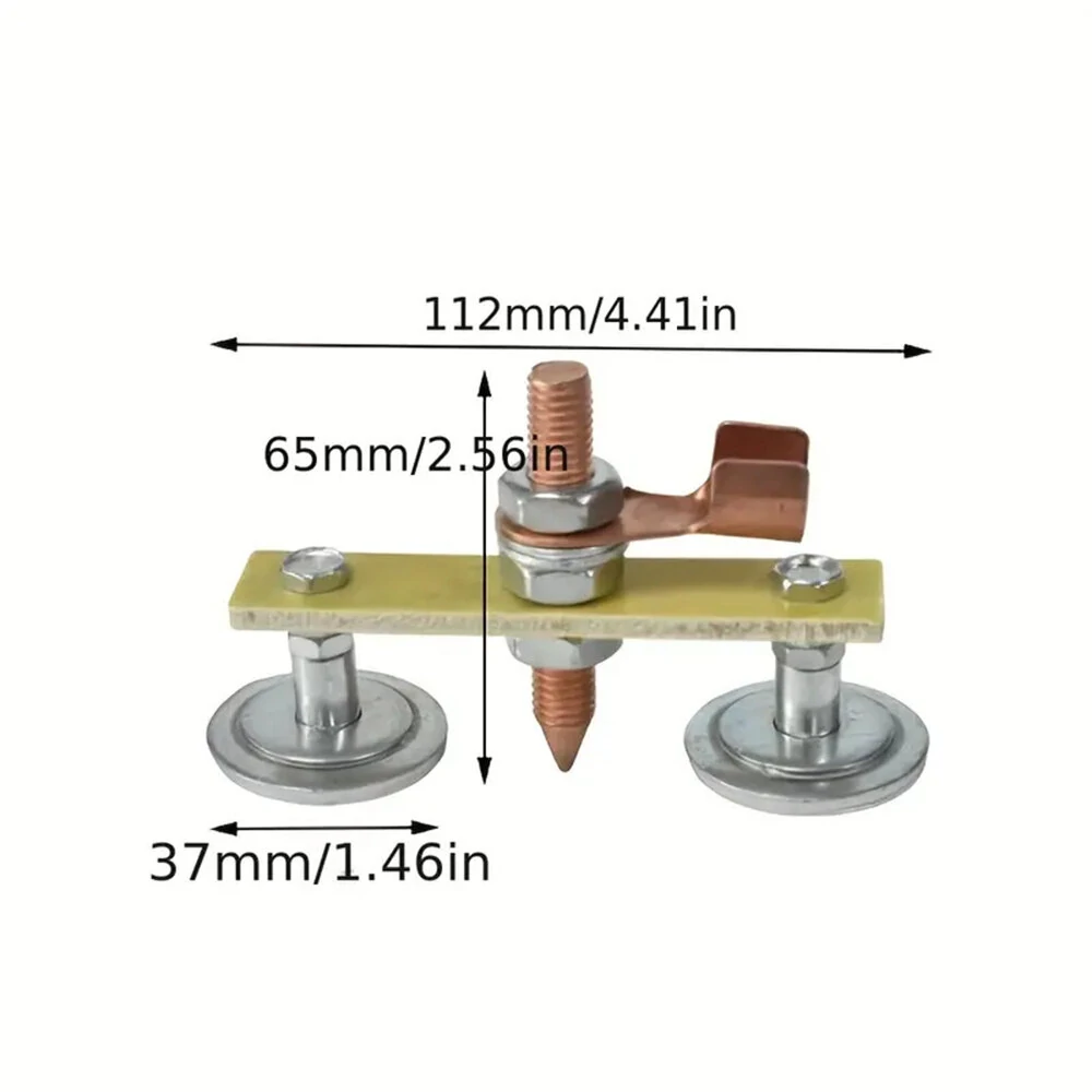 Copper Magnetic Welding Support - 35mm Disc | Single or Double Head for Ground Clamp - Image 3