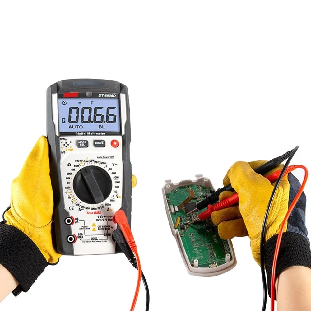 CEM DT-8908D TRMS Multimeter | 6000 Counts NCV | Measures Temp & Frequency - Image 2