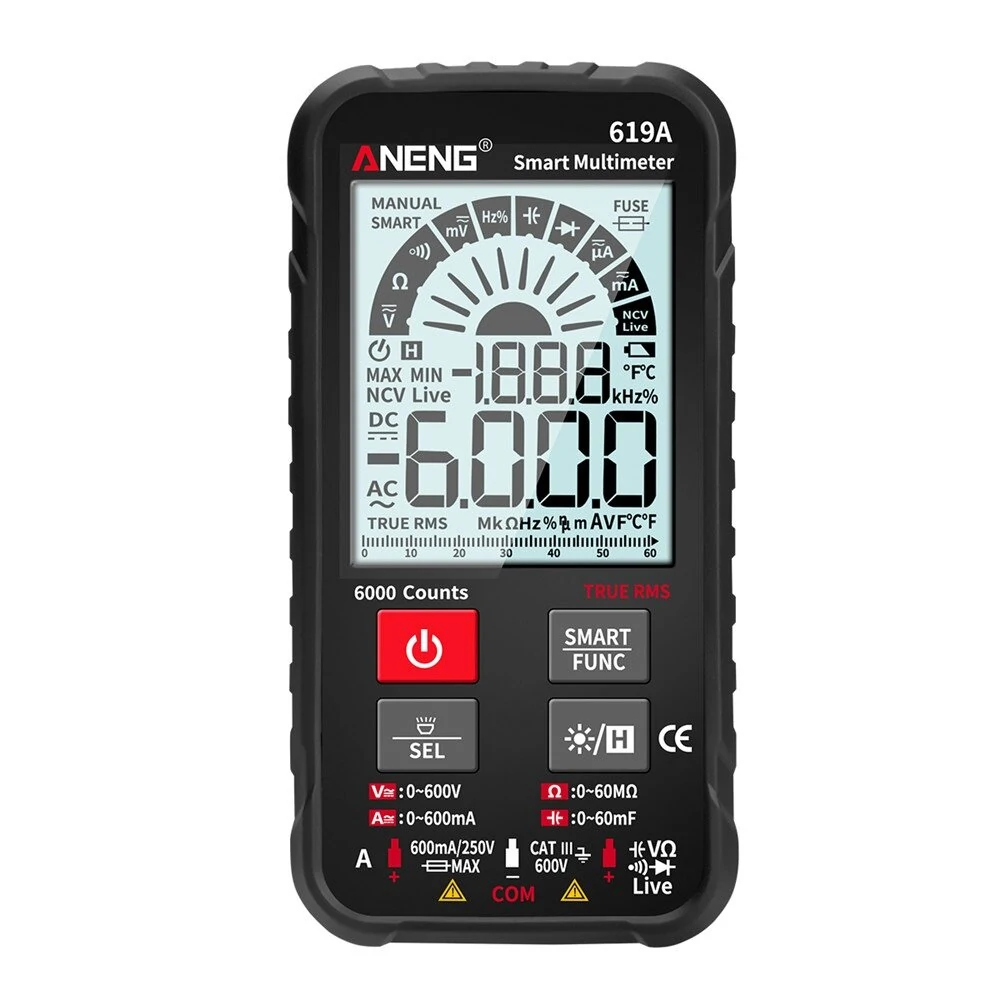 ANENG 619A Digital Multimeter - True RMS 6000 Counts | AC/DC Voltage NCV - Image 5
