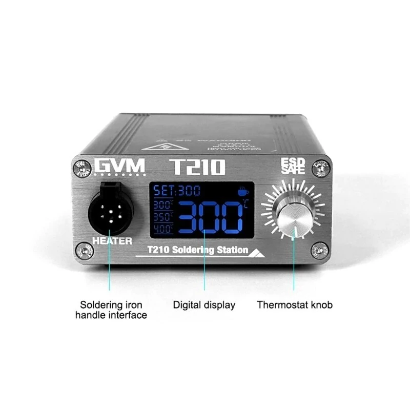 SUNSHINE GVM T210 Digital Soldering Station | Adjustable Temp for JBC Handle Repair - Image 5