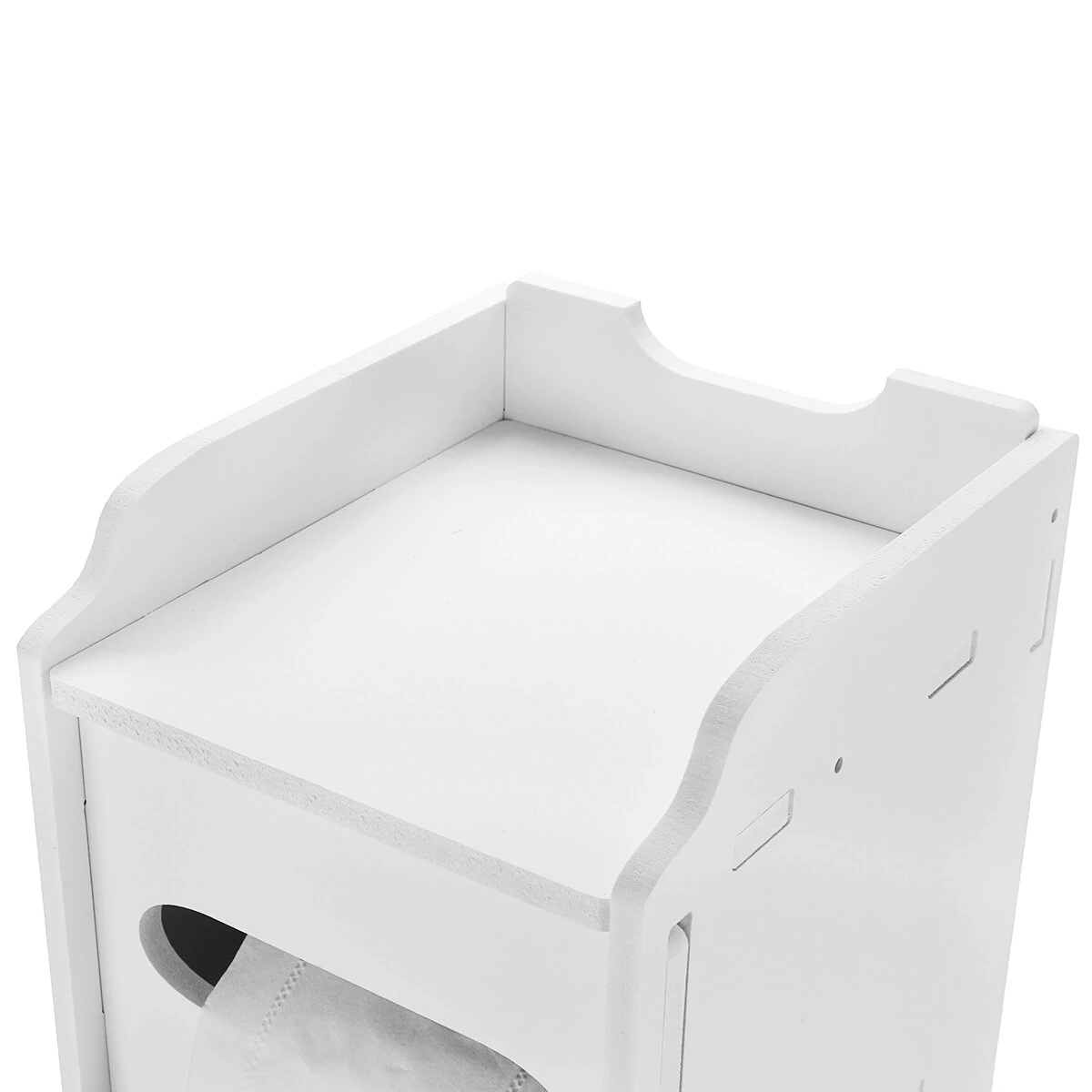 Wooden Bathroom Shelf Cabinet - White FreeStanding Storage Unit | Bedroom Cupboard - Image 5