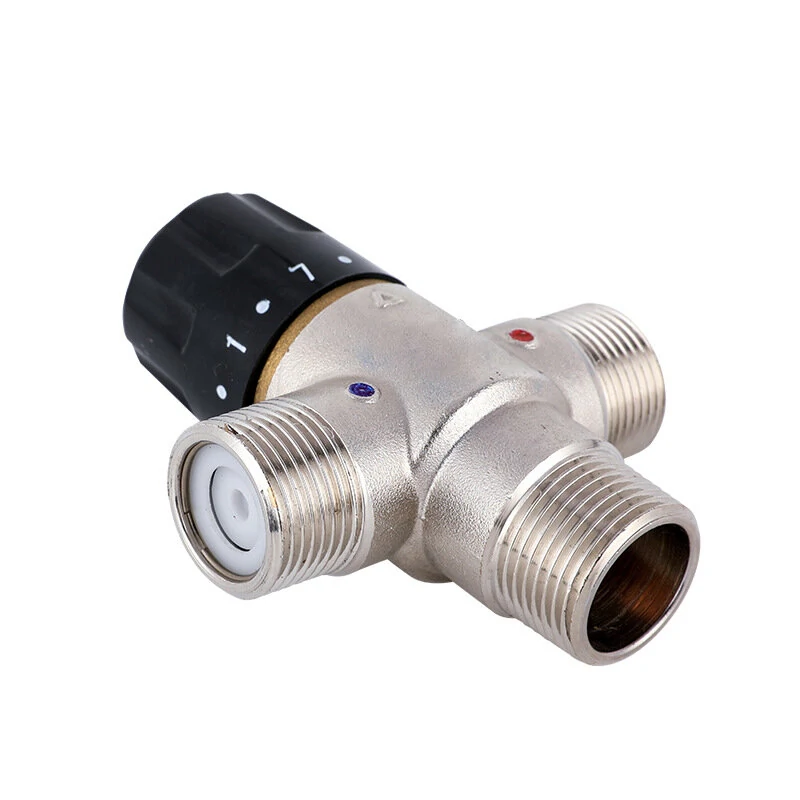 3/4 Inch 6' Thermostatic Mixing Valve - Hot & Cold Water - Brass Body - Image 4