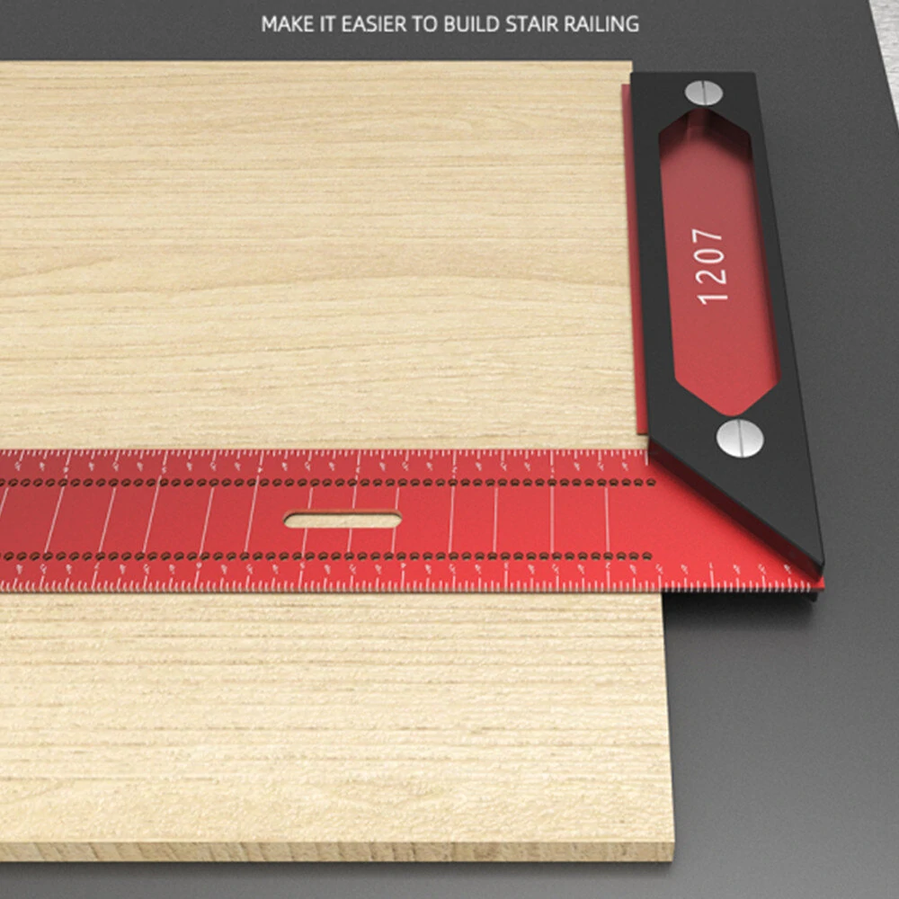 Woodworking Square Ruler - 12 & 16 Aluminum Framing & Mitre Square for Leveling - Image 5