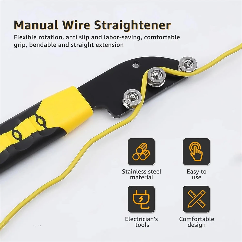 Professional Wire Straightener Tool - Stainless Steel | Portable Manual Cable Straightener for Electricians - Image 3