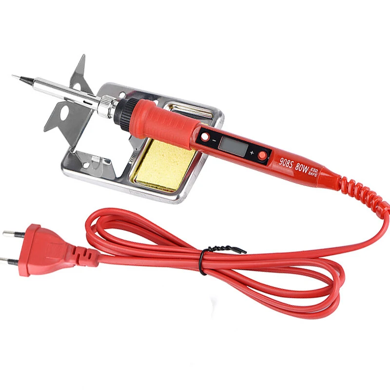JCD 908S 80W LCD Soldering Iron - 220V Adjustable Temperature with Tips - Image 4