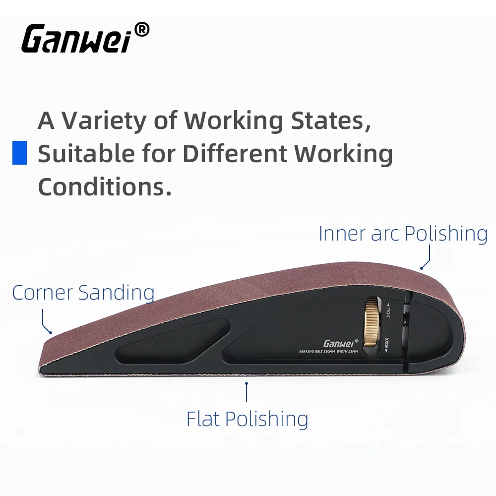 GANWEI Portable Sandpaper Holder - Adjustable Manual Curve Plane Tool for Woodworking - Image 5