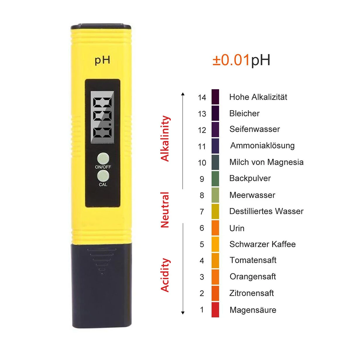 PH Meter Pen 0-14.0 Digital LCD Tester | Automatic Calibration for Water Hydroponics Aquarium - Image 3
