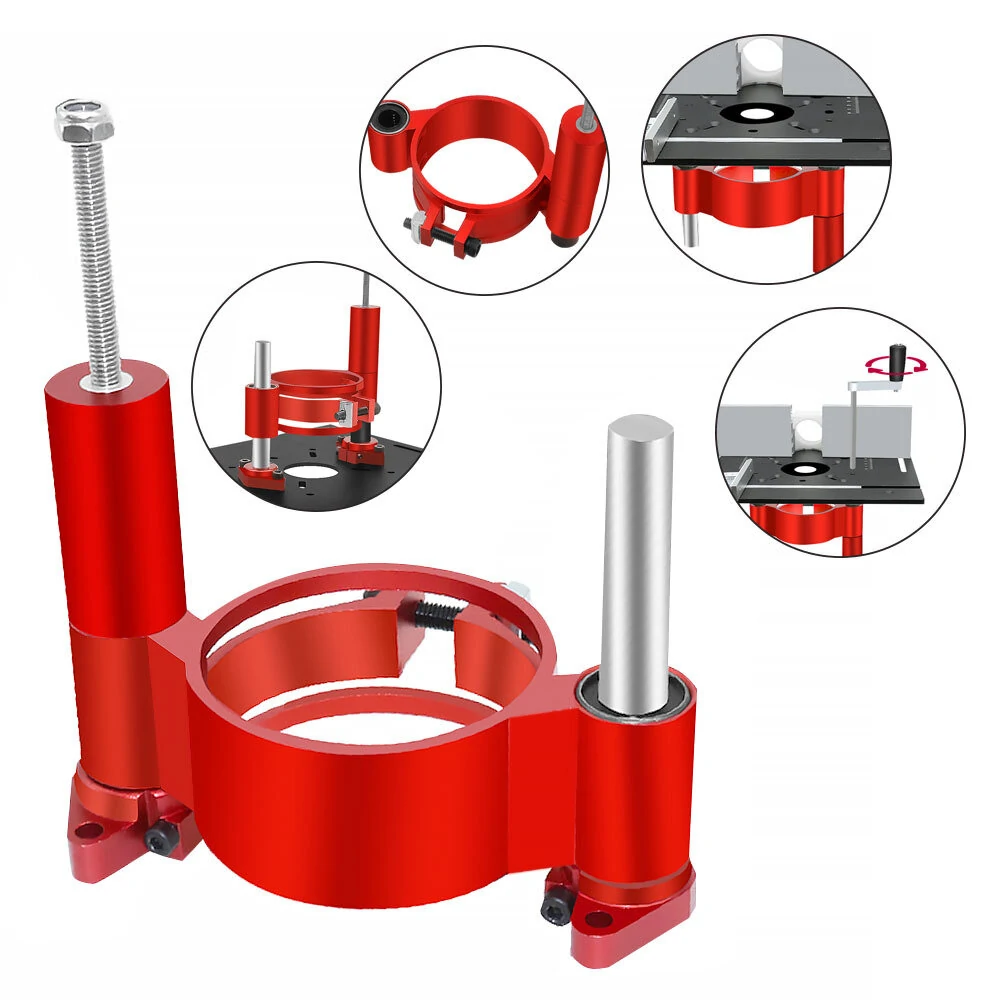 Precision Router Aluminum Lifter - Router Table Insert Set | DIY Woodworking Tool - Image 2