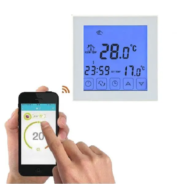 WIFI Smart Thermostat - Large Touch Screen Programmable Electric Heating - Remote Control - Image 2