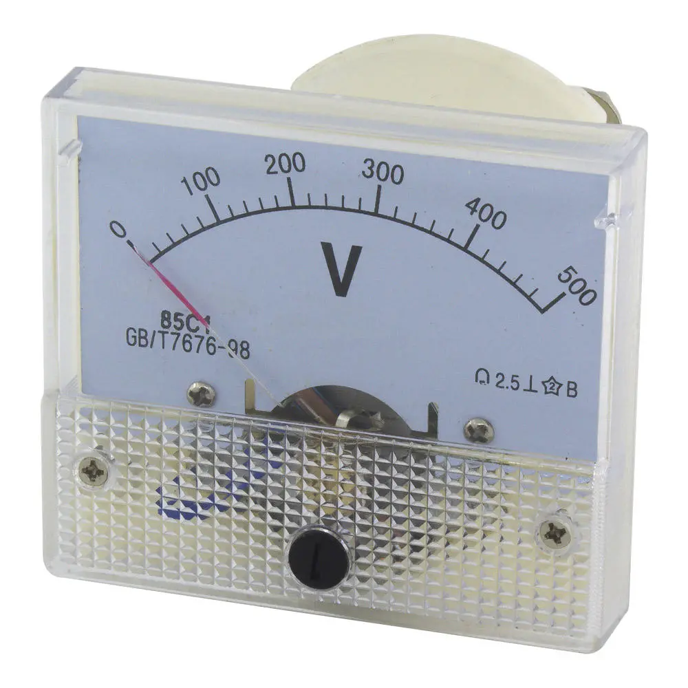 85C1-V Analog Voltmeter - 5V/50V/100V/250V DC Pointer Voltage Meter | 85C1 Series - Image 2
