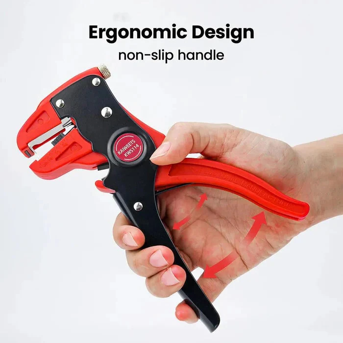 KAIWEETS KWS-114 Automatic Wire Stripper Cutter | Self-Adjusting 10-24 AWG | Adjustable Stopper - Image 3