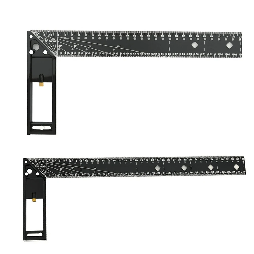High Carbon Steel Right Angle Ruler - 300mm/400mm for Woodworking & Construction - Image 2