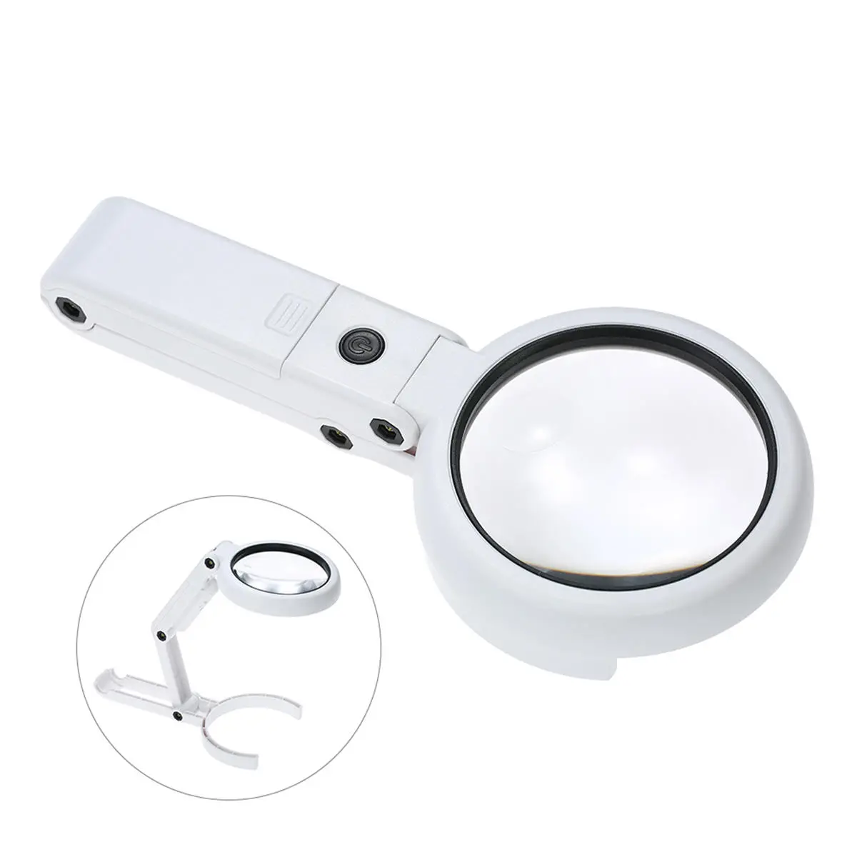 Foldable LED Magnifying Lamp - 5X & 11X Magnifier with 8 Lights for Reading - Image 4