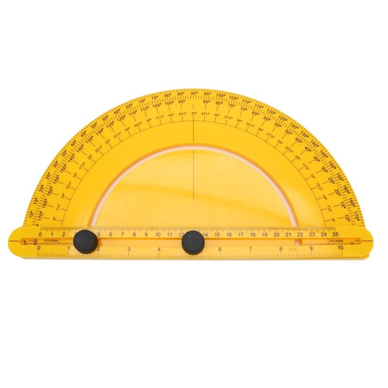 30 60 90 Degree Semicircle Protractor | Plastic Disc Angle Ruler with Screw Cap - Image 2