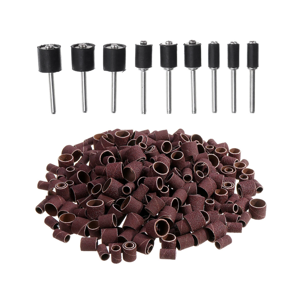 Drum Sander Kit - 338pcs 1/4 3/8 1/2 Inch Sanding Sleeves for Rotary Tool - Image 4