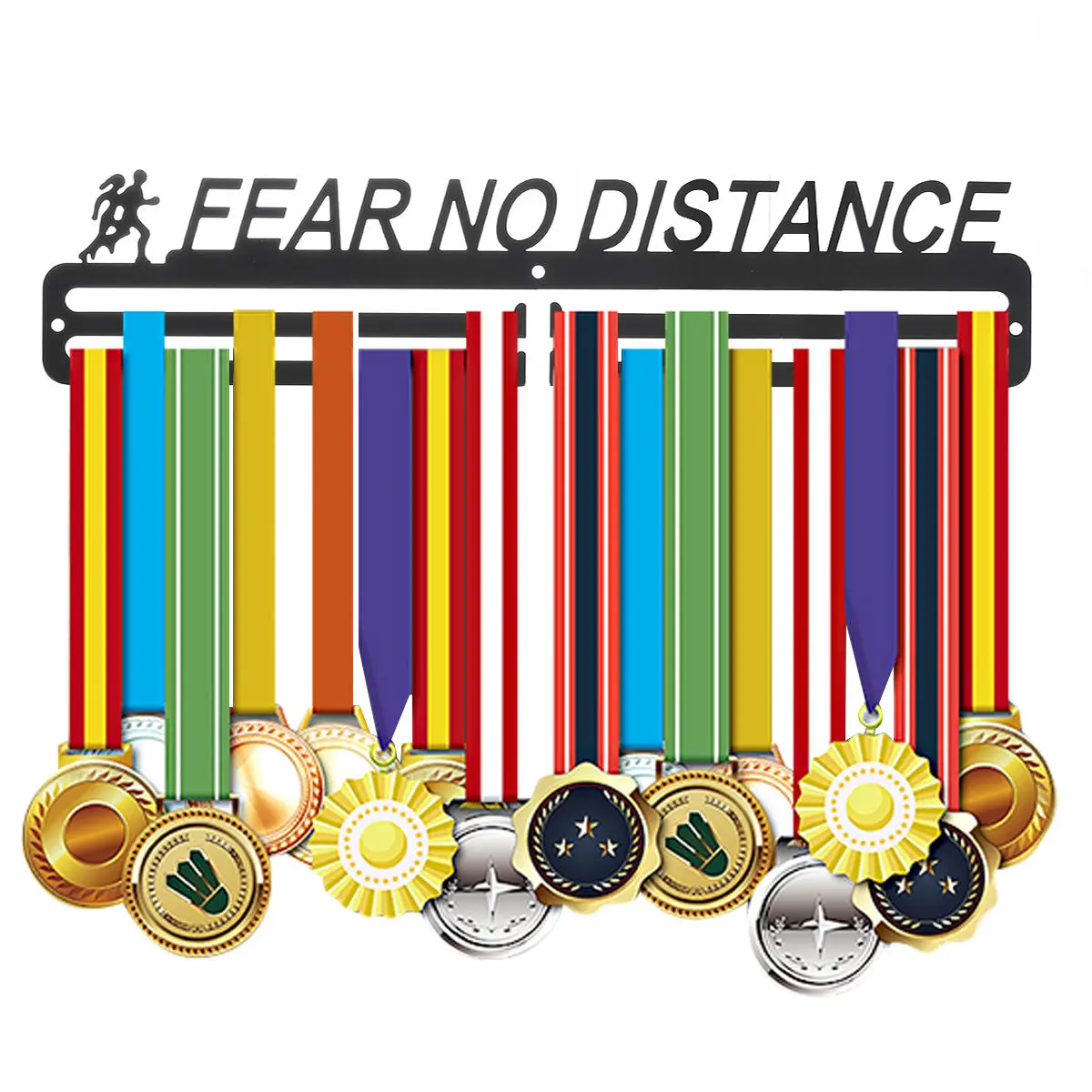 Running Medal Hanger Display Rack - 400x158mm Steel Sport Medals Holder Decor - Image 2