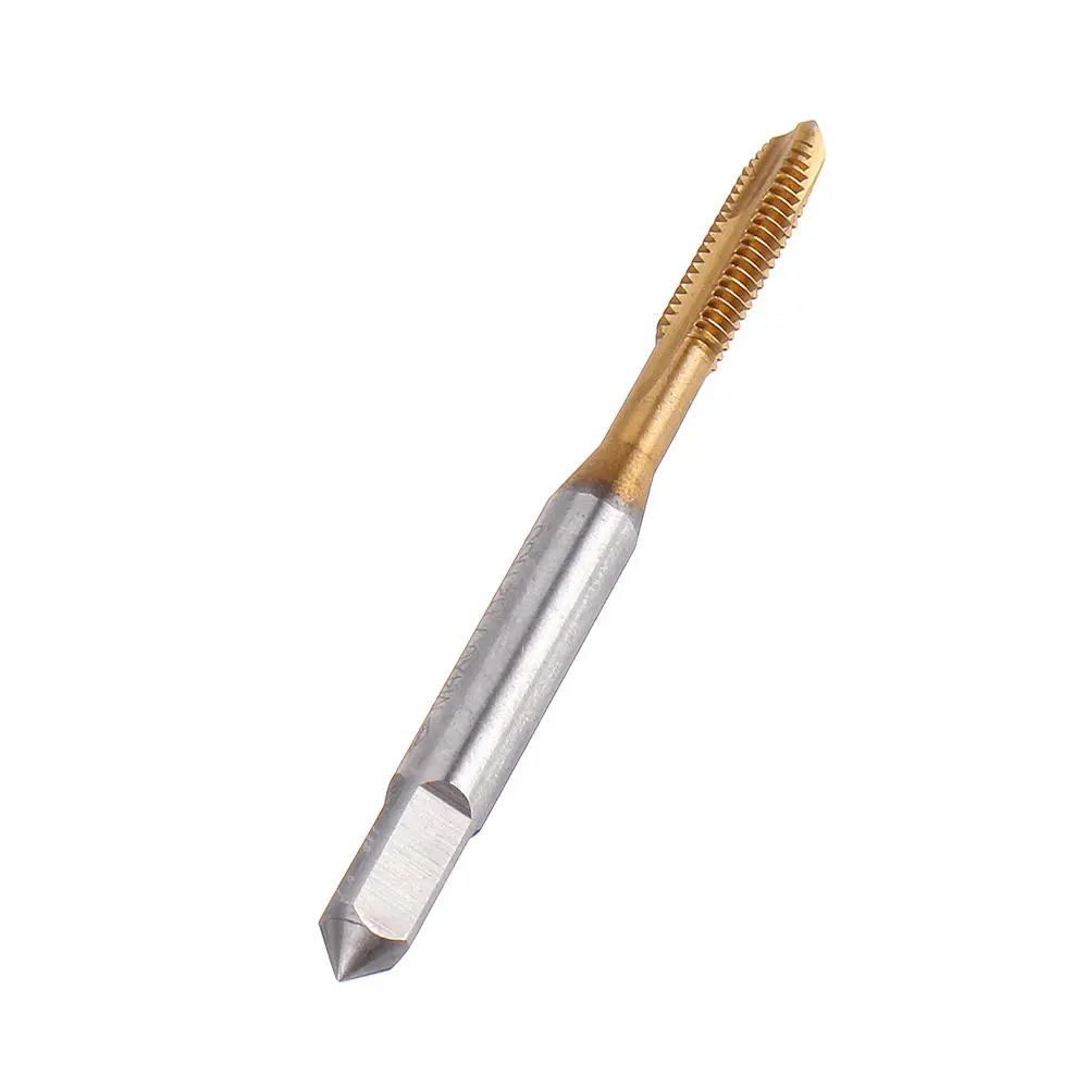Drillpro M3-M12 Machine Screw Plug Tap - Titanium Coated Steel Straight Flute - Image 2