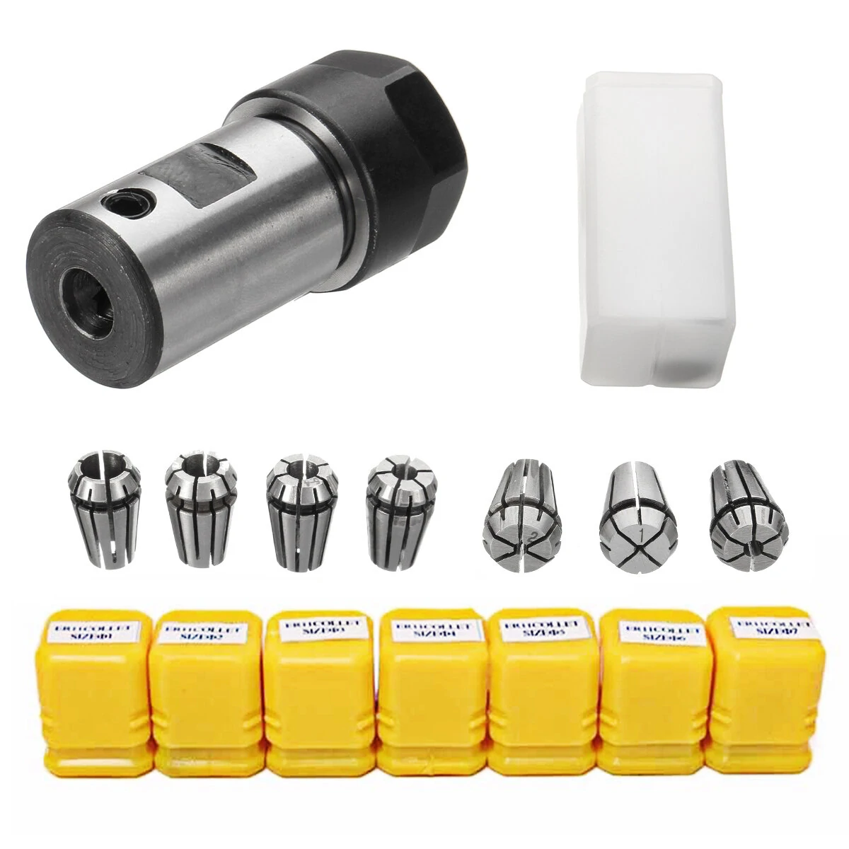 ER11 Spring Collet Set - 7Pcs 1-7mm with 5mm Motor Shaft Extension Rod - Image 3