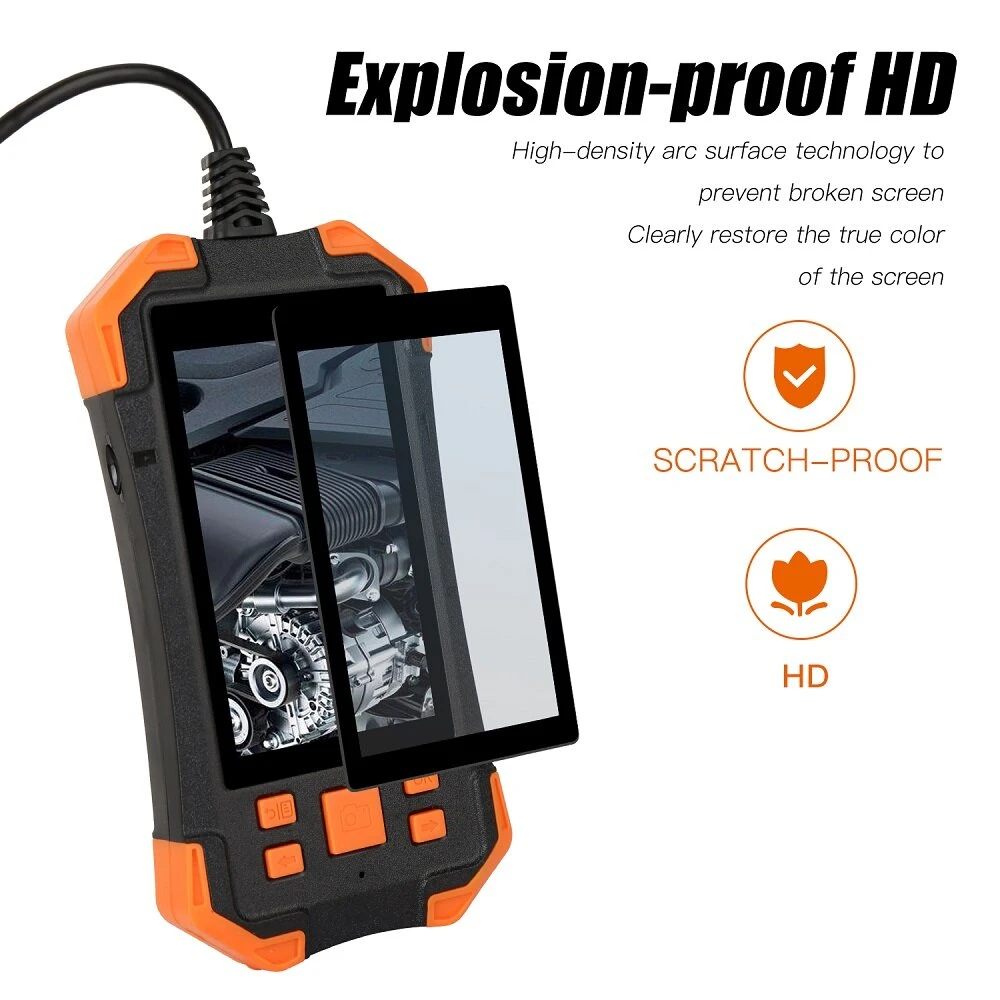 Industrial Borescope Camera | 4.3 Inch IPS Screen | 8mm Lens | IP67 Waterproof | Hard Wire Automotive & Pipeline Inspection - Image 2
