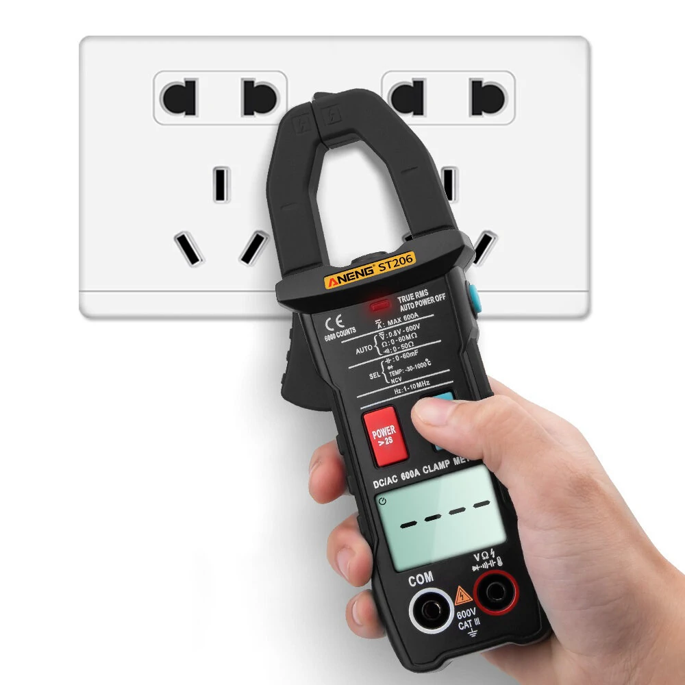 ANENG ST206 Digital Clamp Meter - 6000 Count True RMS AC/DC Current Tester - Image 2