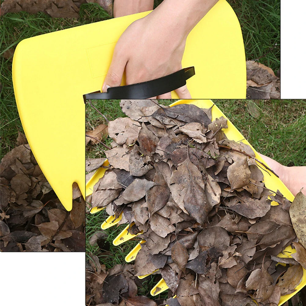 Garden Leaf Scoops Hand Rakes - Large Plastic Outdoor Rake for Yard & Garden - Image 4