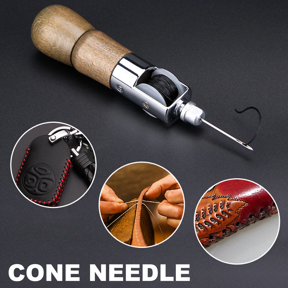Speedy Stitcher Leather Sewing Awl Kit | Hand Stitcher Set with Needles & Thread - Image 5
