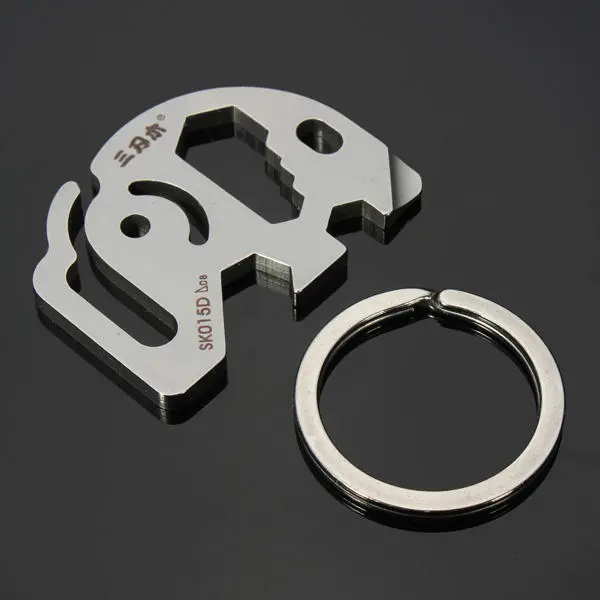 Sanrenmu SK015D Mini Metal Multi-tool Keychain with 15 Functions - Image 4