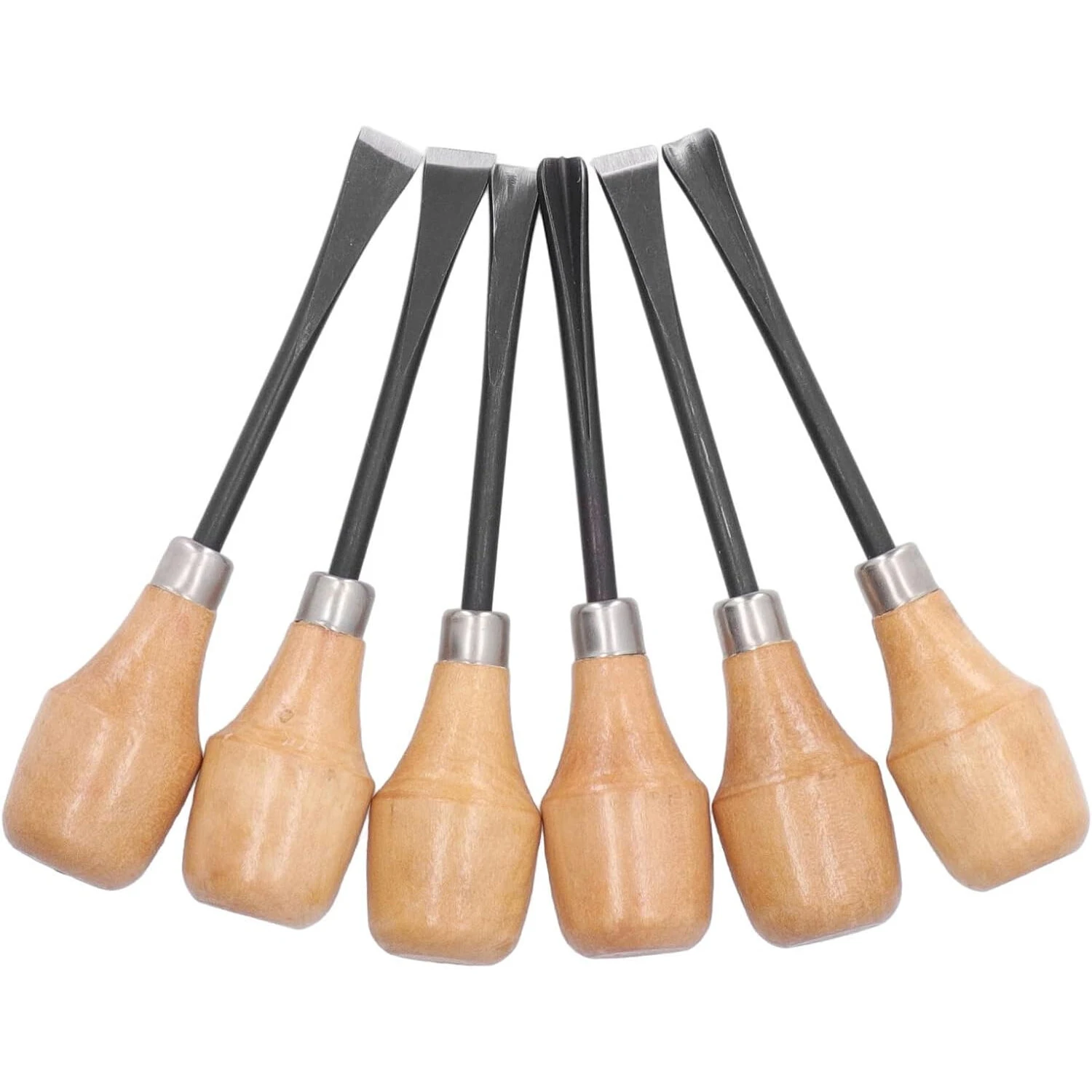 6pcs Wood Carving Chisel Set | Ergonomic Beech Handle & Heat Treated Steel - Image 3