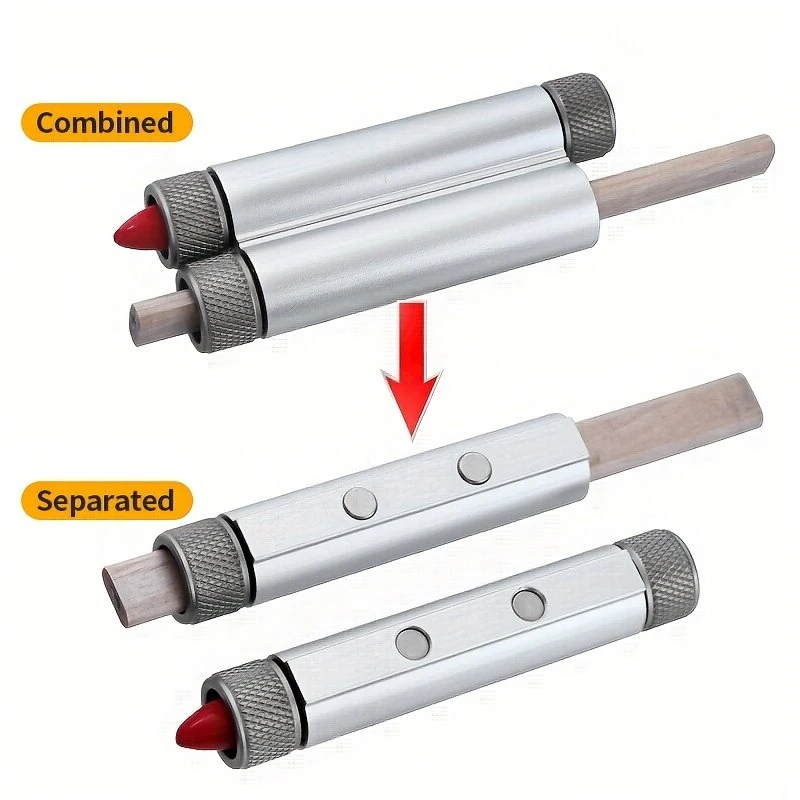 RUITOOL 2-in-1 Dual Marker Holder | Adjustable Heavy Duty Alloy | Magnetic Grip Carpenter Pencil Tool - Image 3