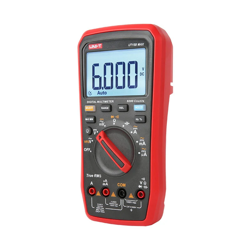 UNI-T UT15B MAX True RMS Digital Multimeter | Auto Range VFD Tester - Image 5