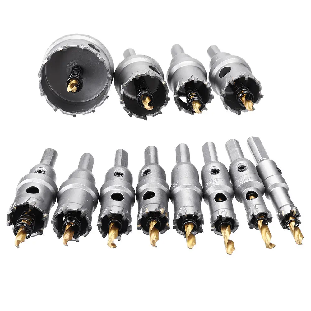 Drillpro M35 Titanium Coated Hole Saw Set | 12pcs 15-50mm for Stainless Steel - Image 4