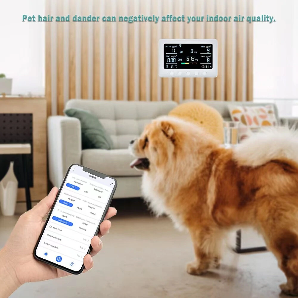 PT02 Plus 7-in-1 Smart Air Quality Monitor | WiFi CO2 PM2.5 Sensor - Image 4