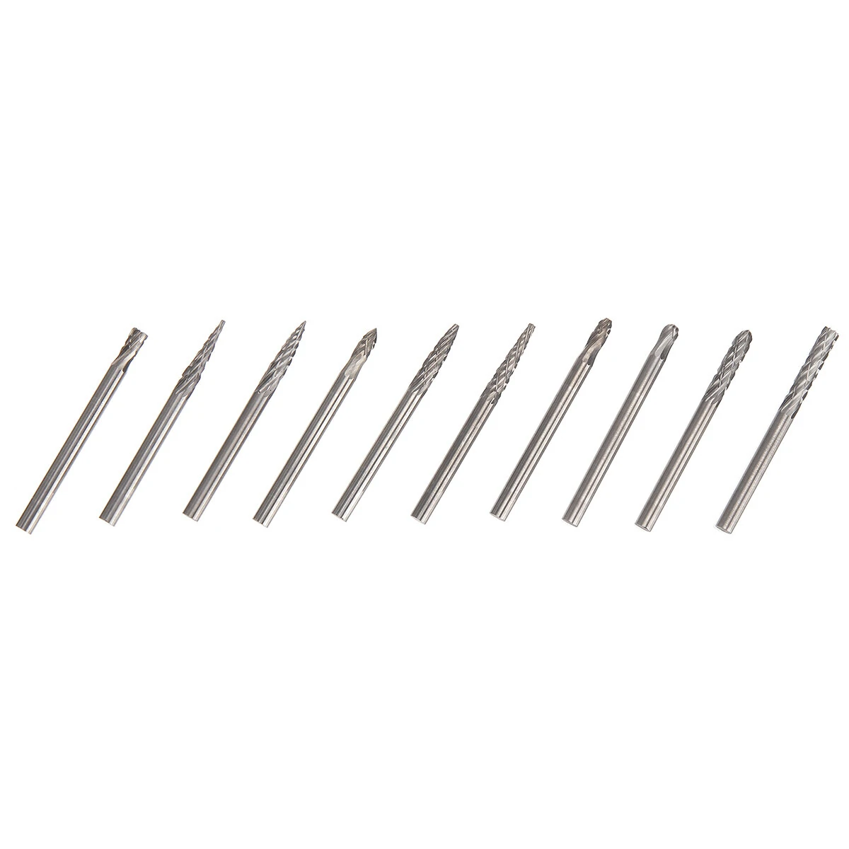 10Pcs 3mm Carbide Rotary Burr Set | For Dremel Wood Metal Stone Carving - Image 4
