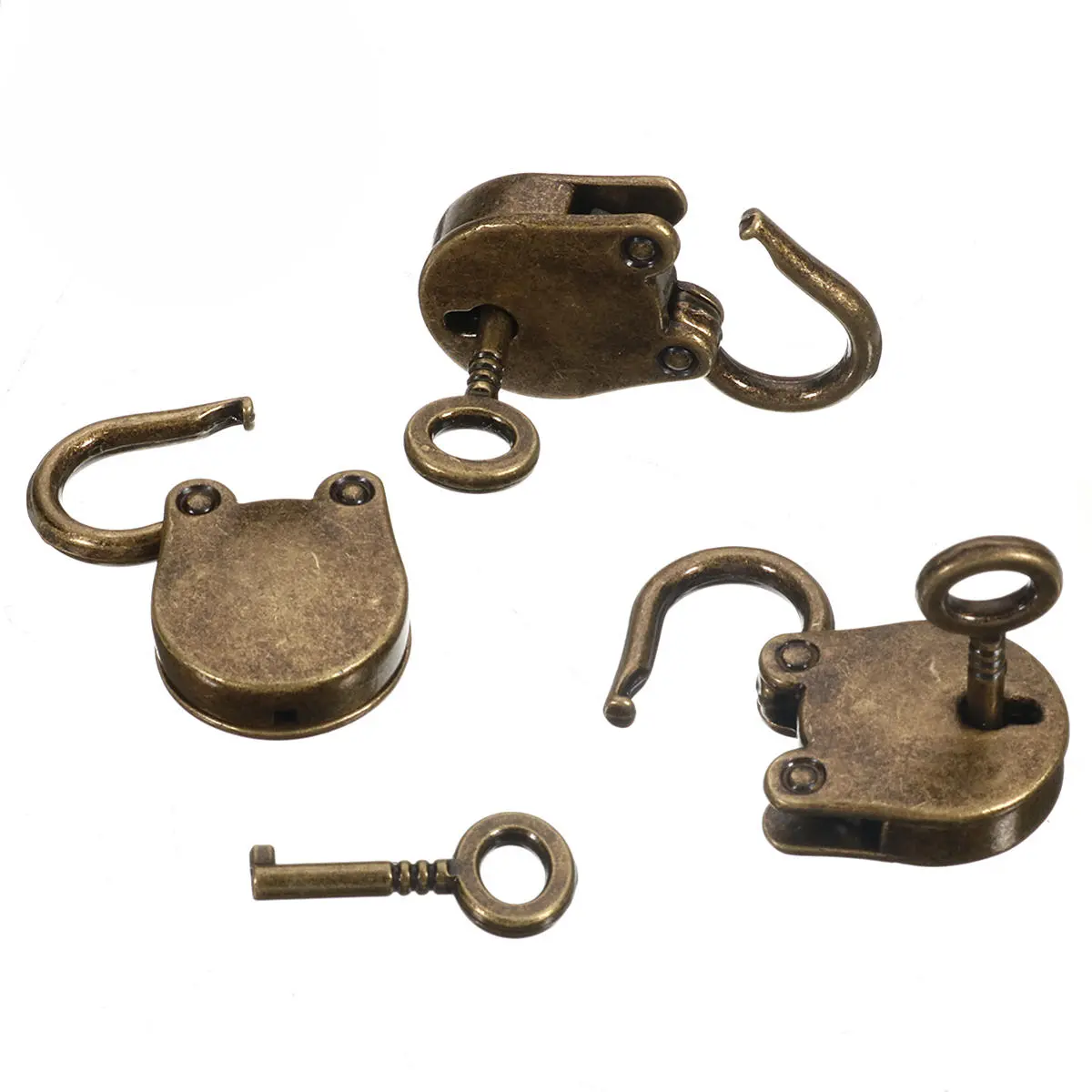 Old Vintage Antique Style Mini Padlock - 3pcs with Keys | Practice Lock - Image 5