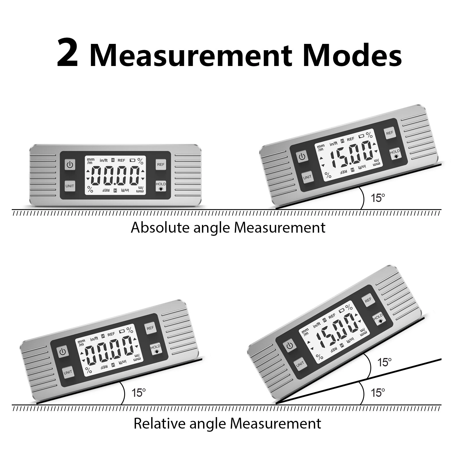 JD11 Digital Level Box - Magnetic Base, LCD Backlight | 0.05° Accuracy for Woodworking & Automotive - Image 3