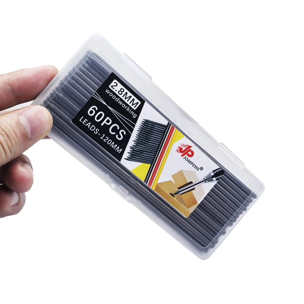 60 Pieces Carpenter Pencil Lead Refills - 2.8mm Break Resistant for Woodworking - Image 3