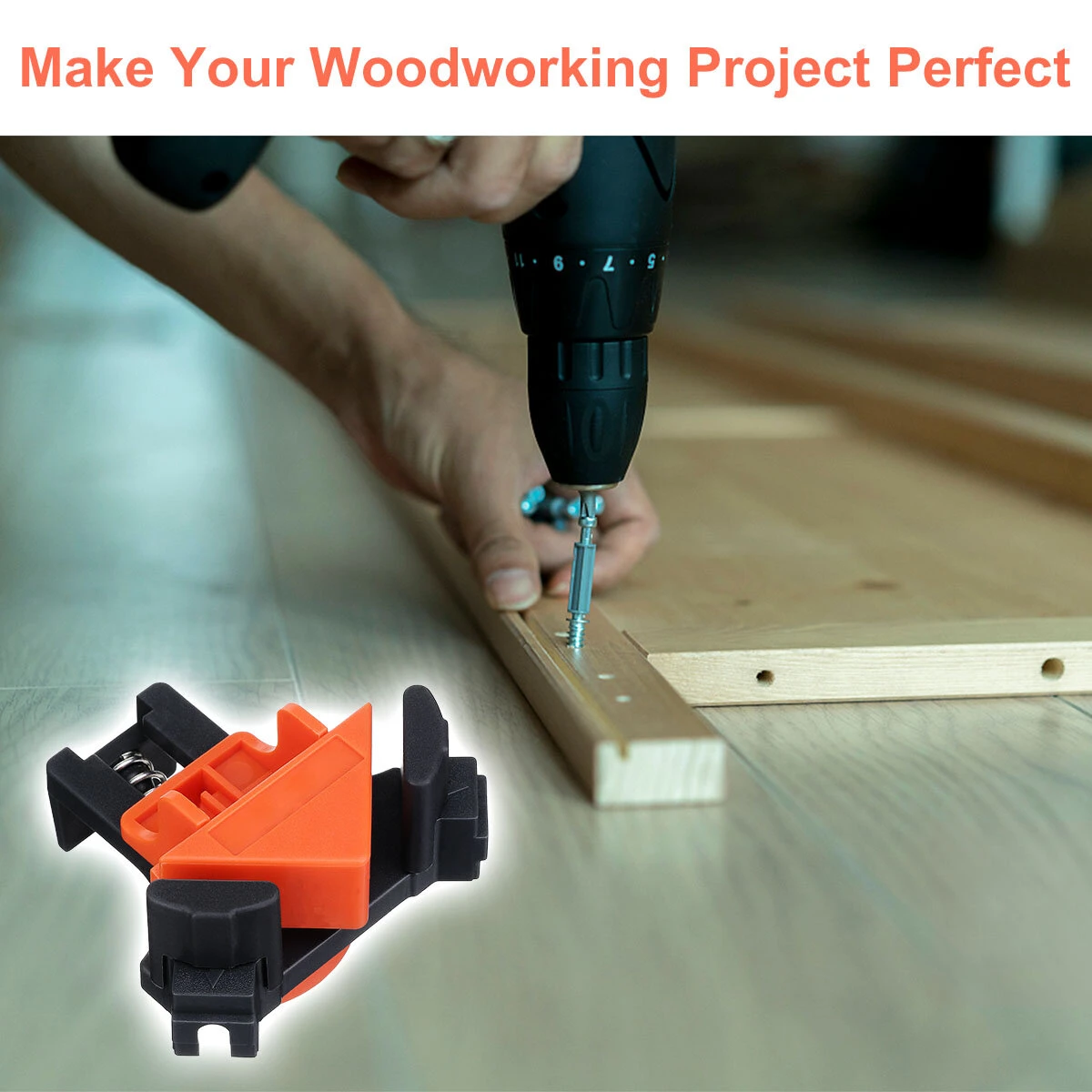 4pcs Right-angle Clip - 90 Degree Adjustable Woodworking Clamp | Spring-loaded Single-handle - Image 5