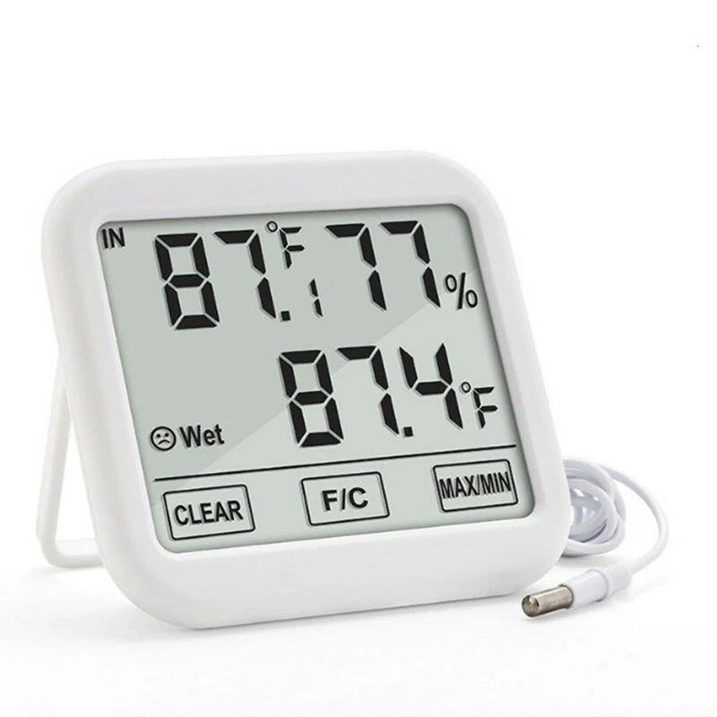 OW-E36 Large Touch Screen Thermometer Hygrometer - Indoor Temperature Humidity Meter with Clock & MAX/MIN Memory - Image 5