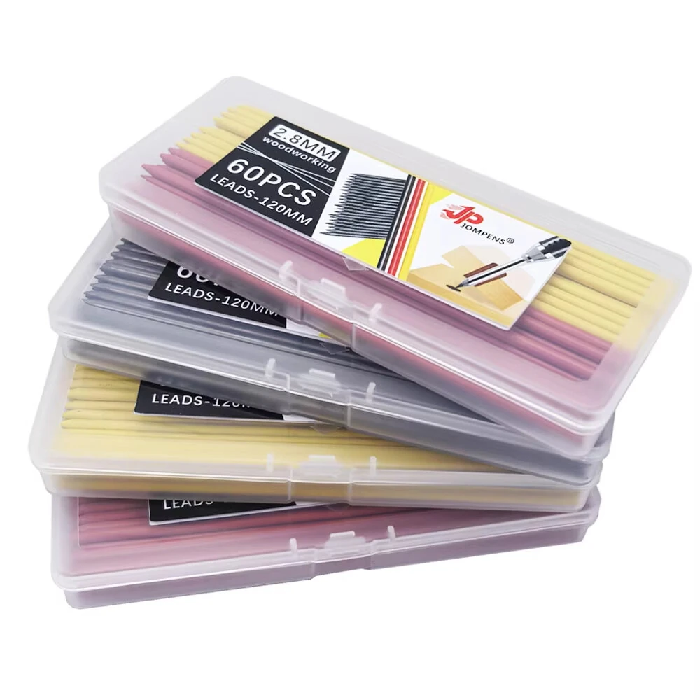 60 Pieces Carpenter Pencil Lead Refills - 2.8mm Break Resistant for Woodworking - Image 4