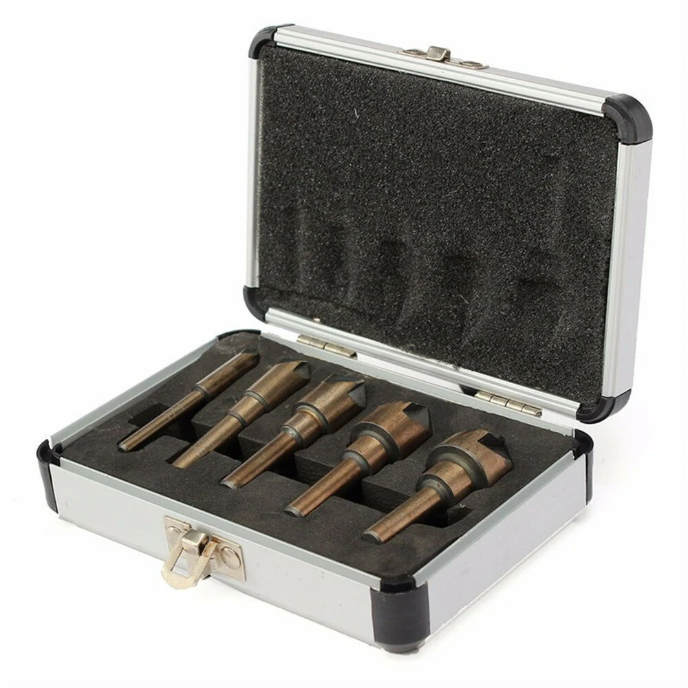 5PCS Countersink Drill Bit Set - 1/4 3/8 1/2 5/8 3/4 for Woodworking & Metal - Image 2