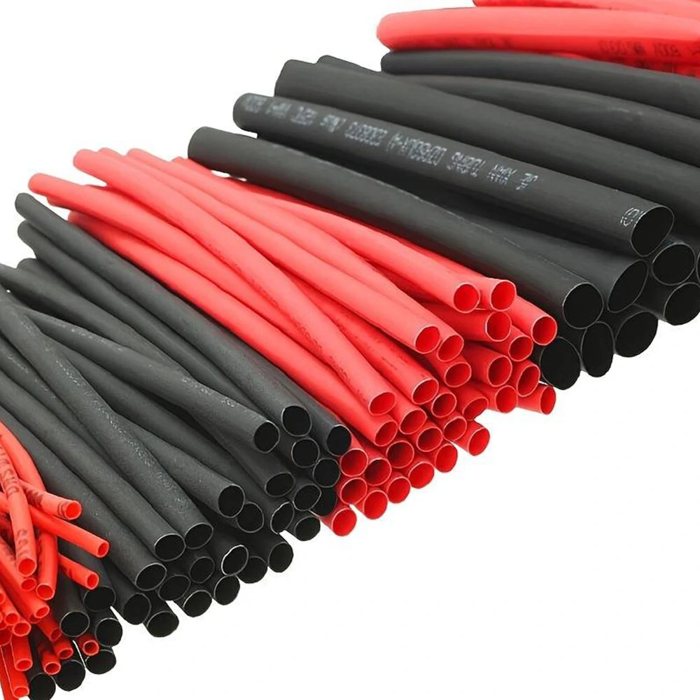 127 Pcs Heat Shrink Tubing Set - 2:1 Shrink Ratio Wire Protection Kit in Red & Black - Image 2
