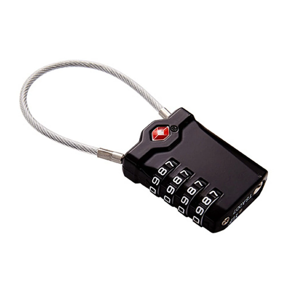 TSA Approved Padlock - Small Black Luggage Lock for Travel Bags & Phone Security - Image 4