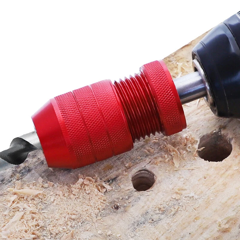 Aluminum Alloy Drill Stop Collar - Adjustable Depth Stopper for Woodworking & Punching - Image 4