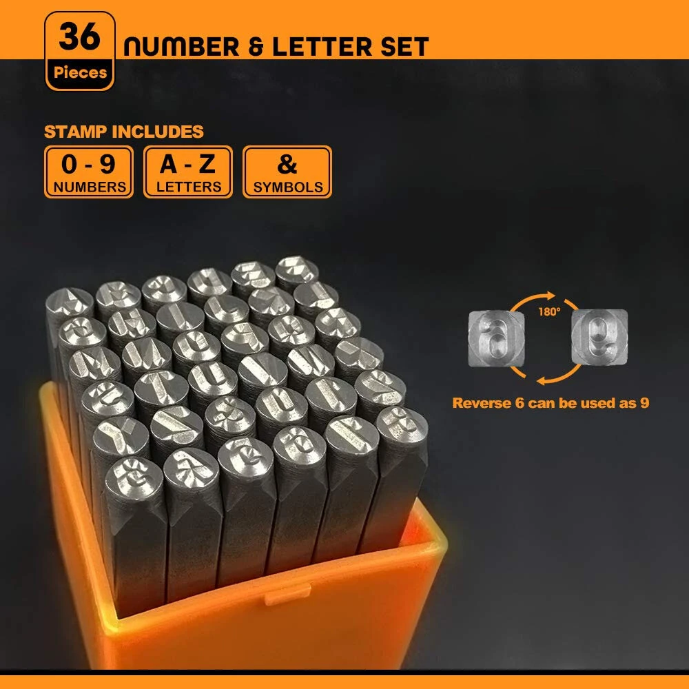 Professional 36Pcs Steel Stamping Tool Set | 3/6mm Alloy Letter & Number Punch | HRC 58-62 for Jewelry Craft - Image 5